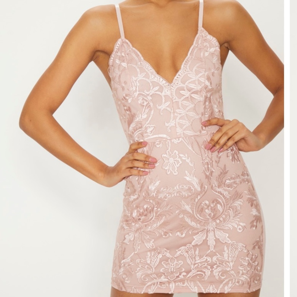 Pretty Little Thing Embroidered Lace Dress